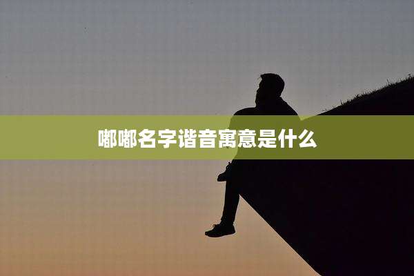 嘟嘟名字谐音寓意是什么