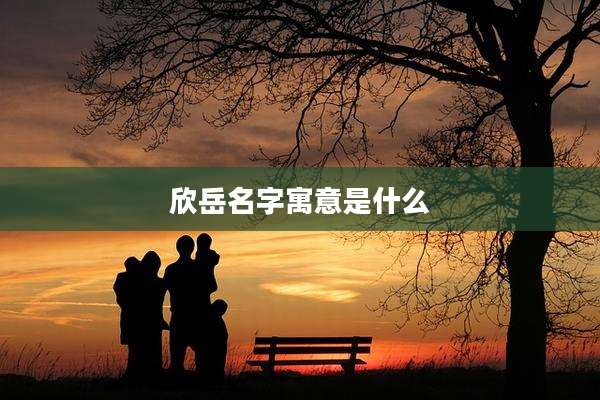 欣岳名字寓意是什么