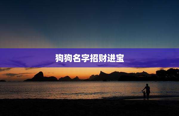 狗狗名字招财进宝