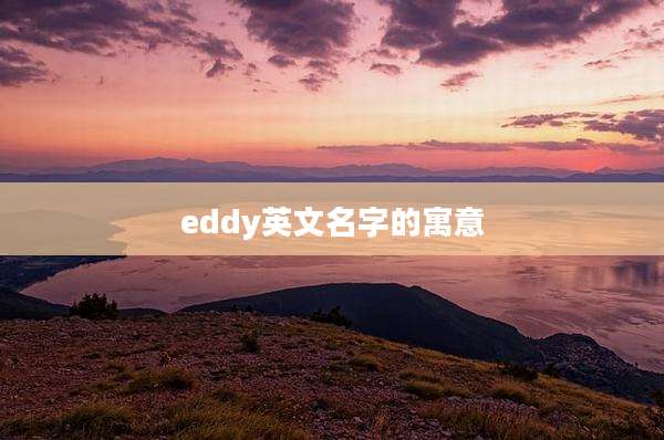 eddy英文名字的寓意