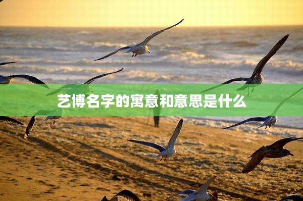 艺博名字的寓意和意思是什么