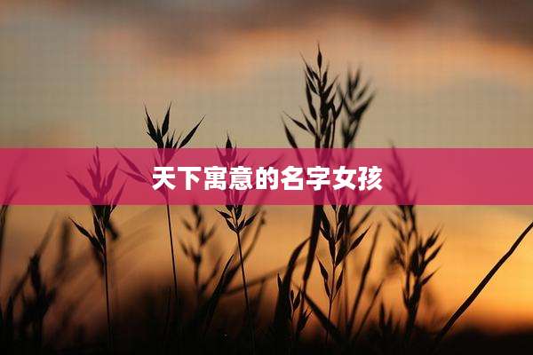 天下寓意的名字女孩