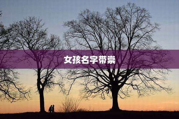 女孩名字带崇