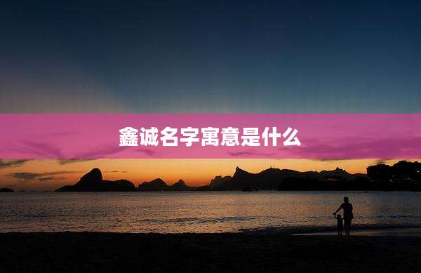 鑫诚名字寓意是什么