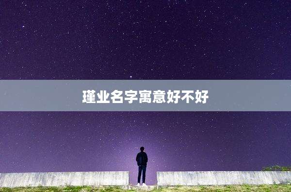 瑾业名字寓意好不好