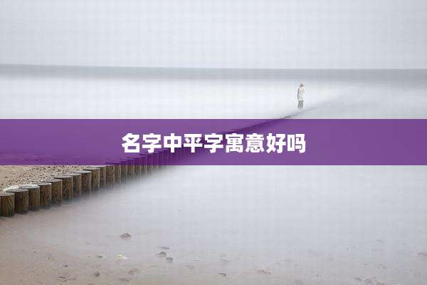 名字中平字寓意好吗