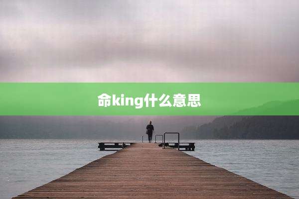 命king什么意思