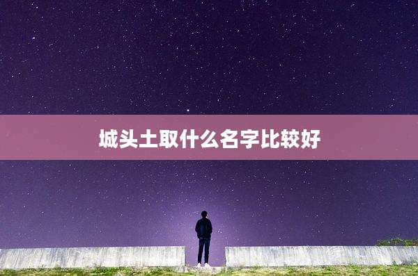 城头土取什么名字比较好