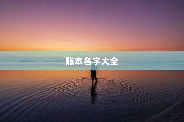 账本名字大全
