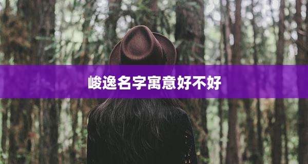 峻逸名字寓意好不好