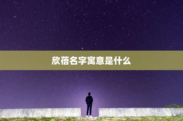 欣蓓名字寓意是什么