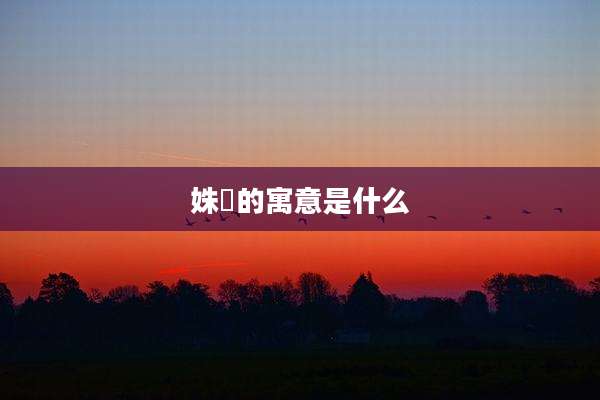 姝婳的寓意是什么