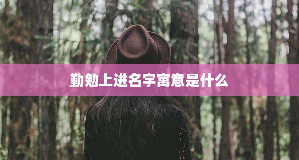 勤勉上进名字寓意是什么