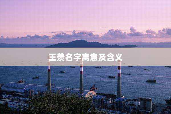 王羡名字寓意及含义