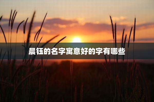 晨钰的名字寓意好的字有哪些