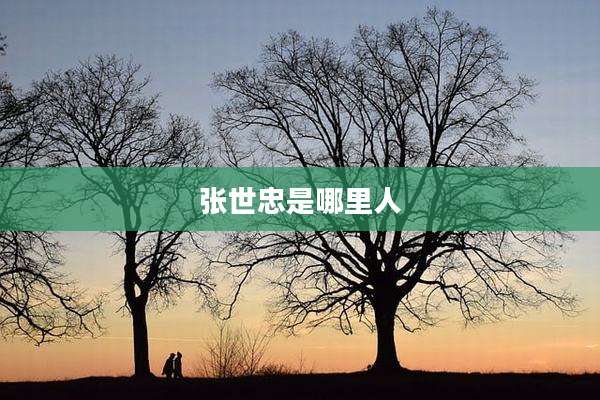 张世忠是哪里人