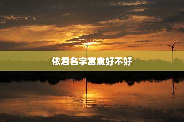 依君名字寓意好不好