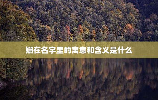 姗在名字里的寓意和含义是什么