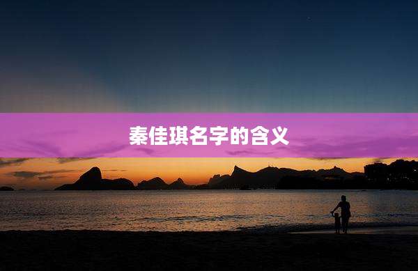 秦佳琪名字的含义