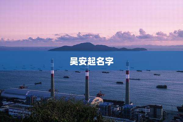 吴安起名字