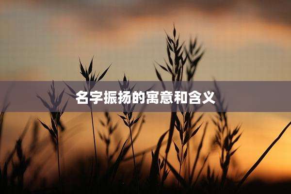 名字振扬的寓意和含义