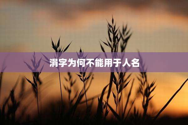 涓字为何不能用于人名
