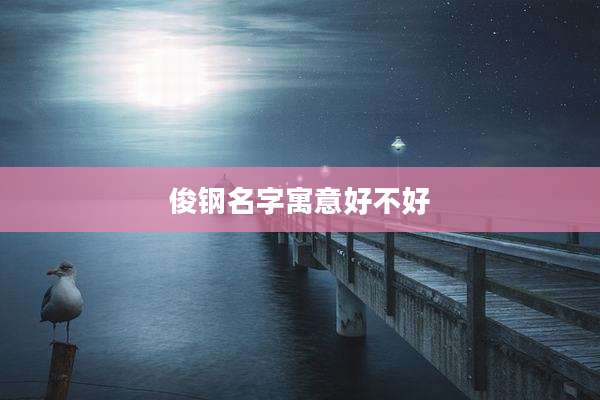 俊钢名字寓意好不好
