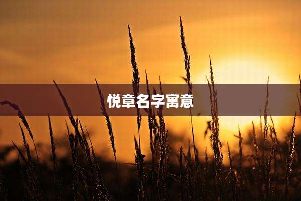 悦章名字寓意