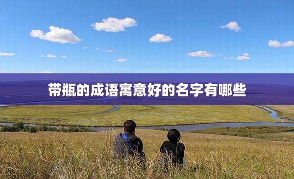 带瓶的成语寓意好的名字有哪些