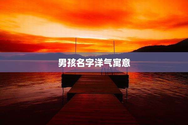 男孩名字洋气寓意