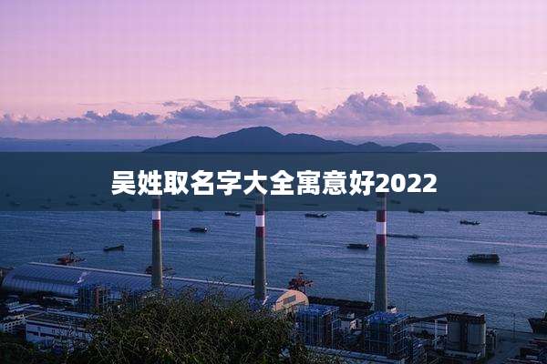 吴姓取名字大全寓意好2022