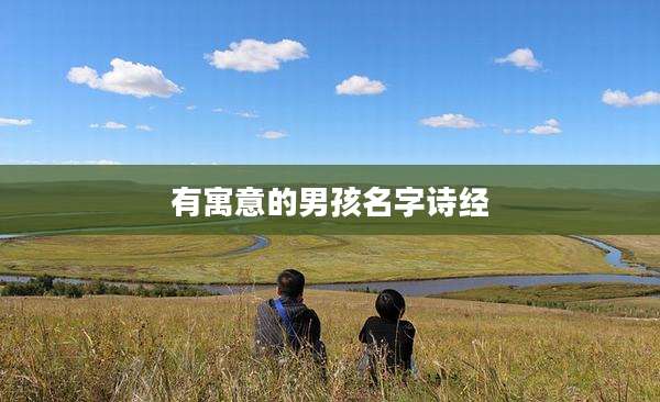 有寓意的男孩名字诗经