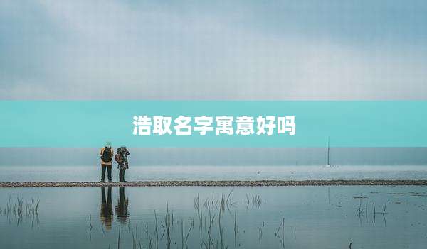 浩取名字寓意好吗