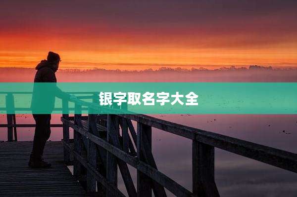 银字取名字大全