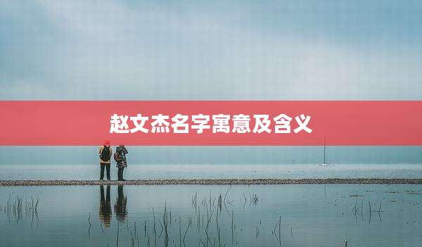 赵文杰名字寓意及含义