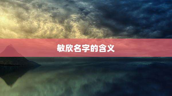 敏欣名字的含义