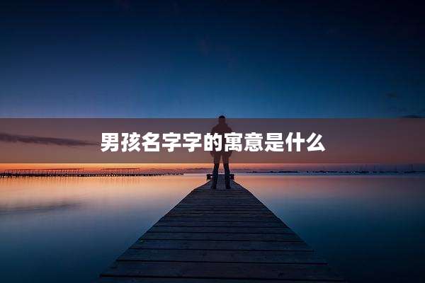 男孩名字字的寓意是什么