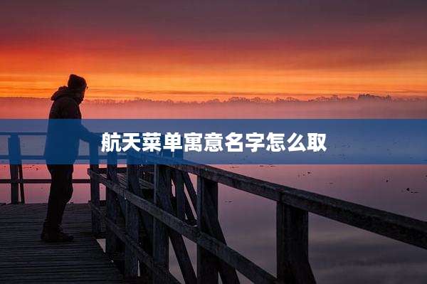 航天菜单寓意名字怎么取