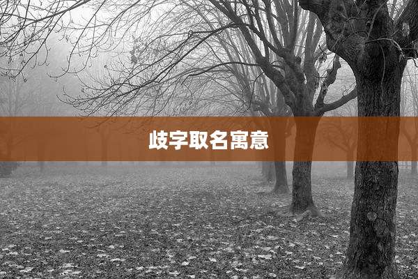 歧字取名寓意