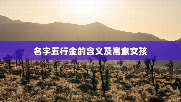 名字五行金的含义及寓意女孩