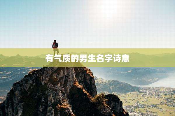 有气质的男生名字诗意