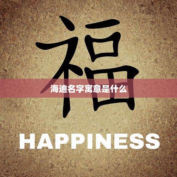 海迪名字寓意是什么