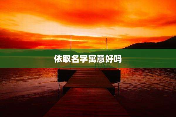依取名字寓意好吗