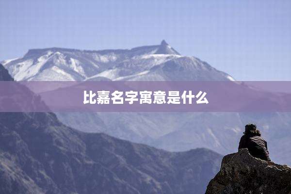 比嘉名字寓意是什么