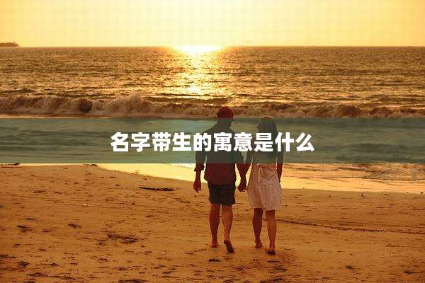 名字带生的寓意是什么