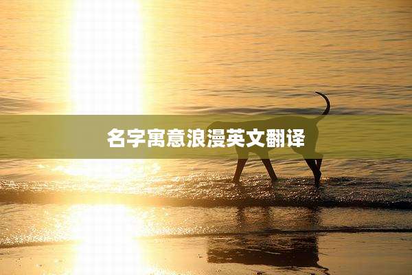 名字寓意浪漫英文翻译