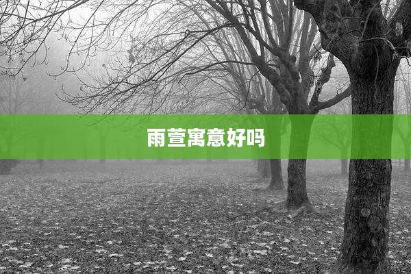 雨萱寓意好吗
