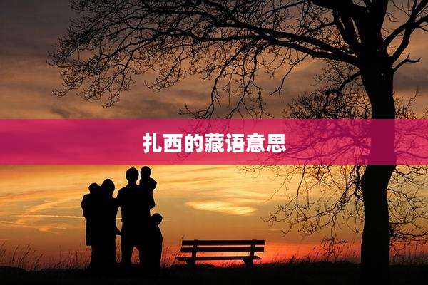 扎西的藏语意思