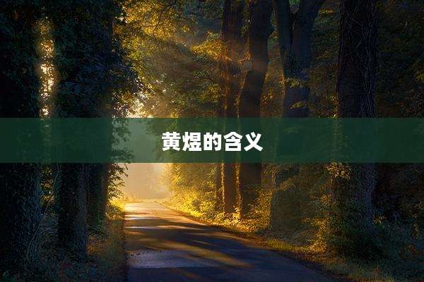 黄煜的含义