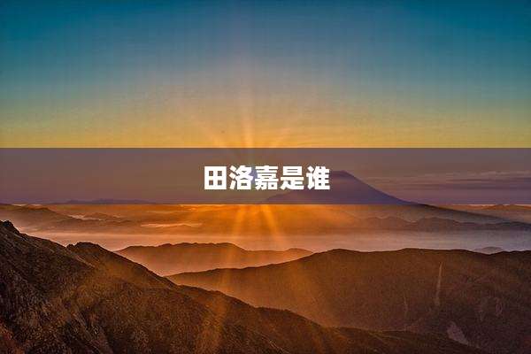 田洛嘉是谁